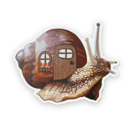 Snail Shell House Sticker