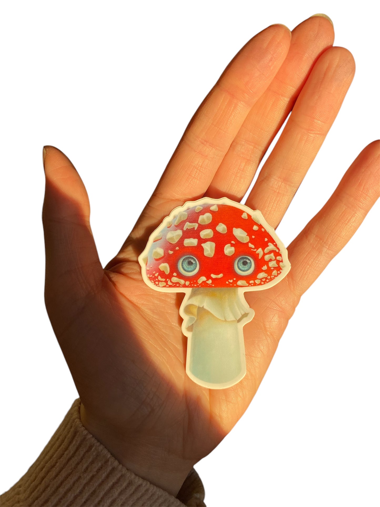 Champignon rouge avec des yeux Sticker