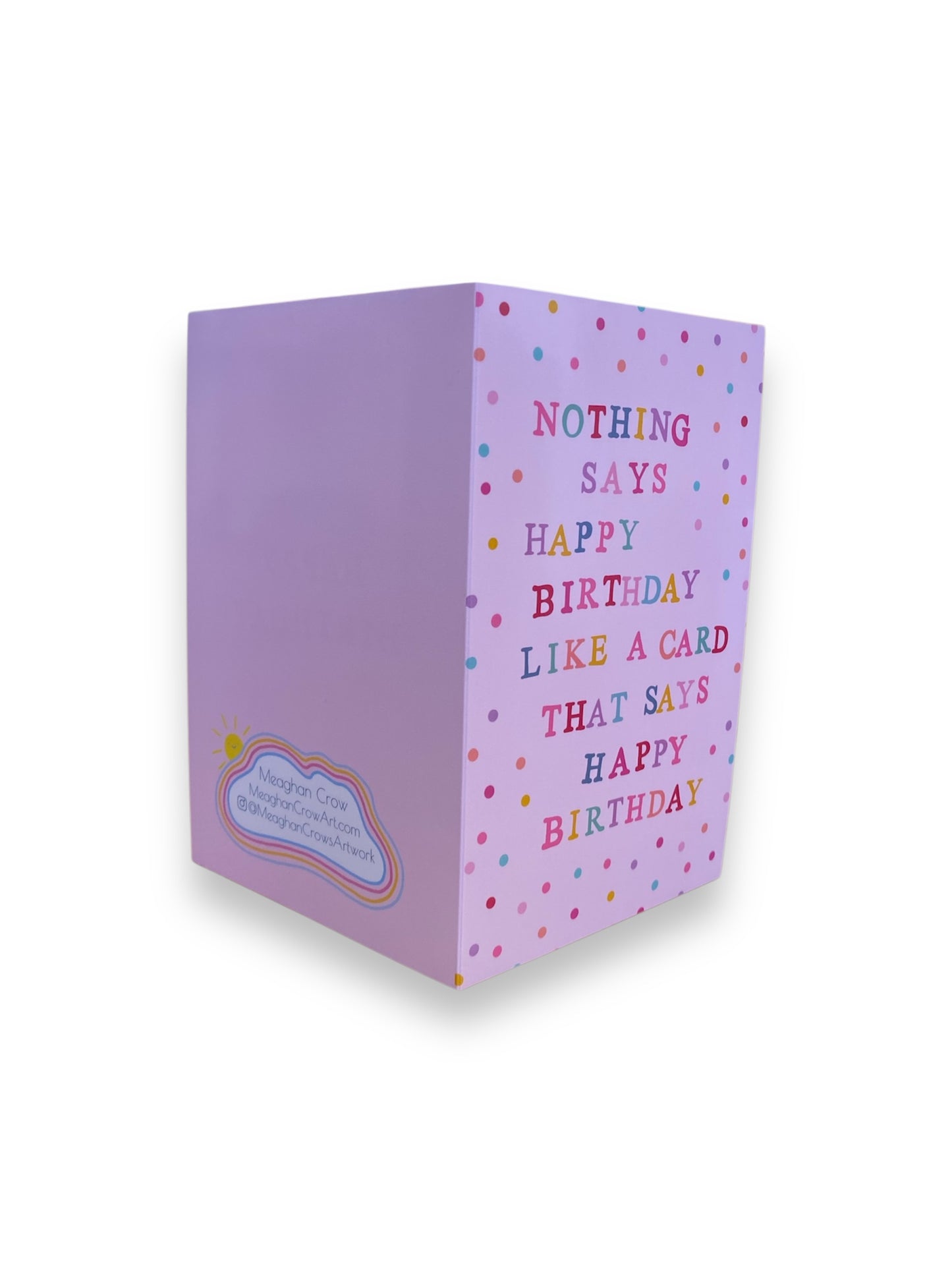 Blue Birthday Card - Nothing Says Happy Birthday Like a Card that says Happy Birthday