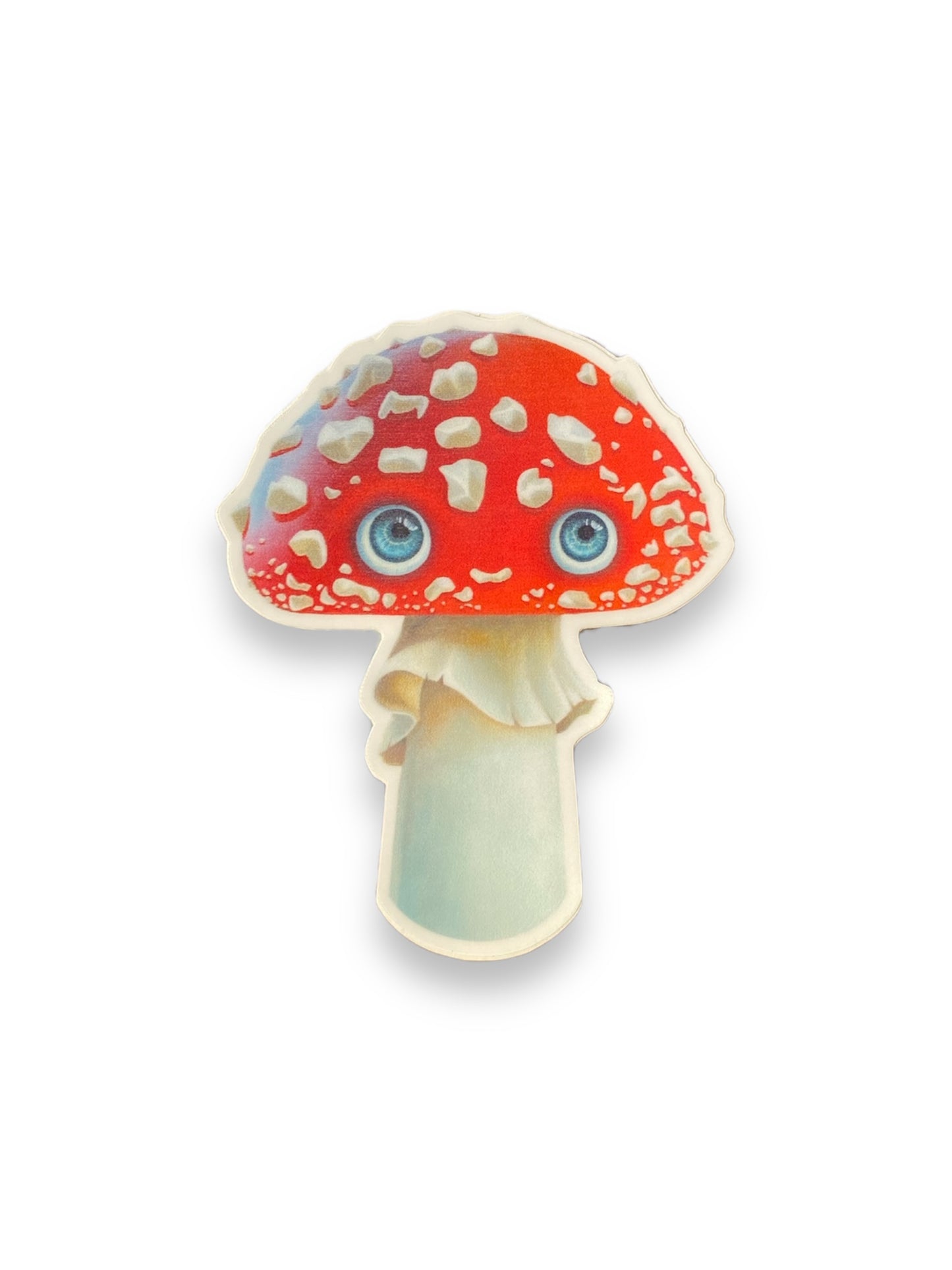 Champignon rouge avec des yeux Sticker