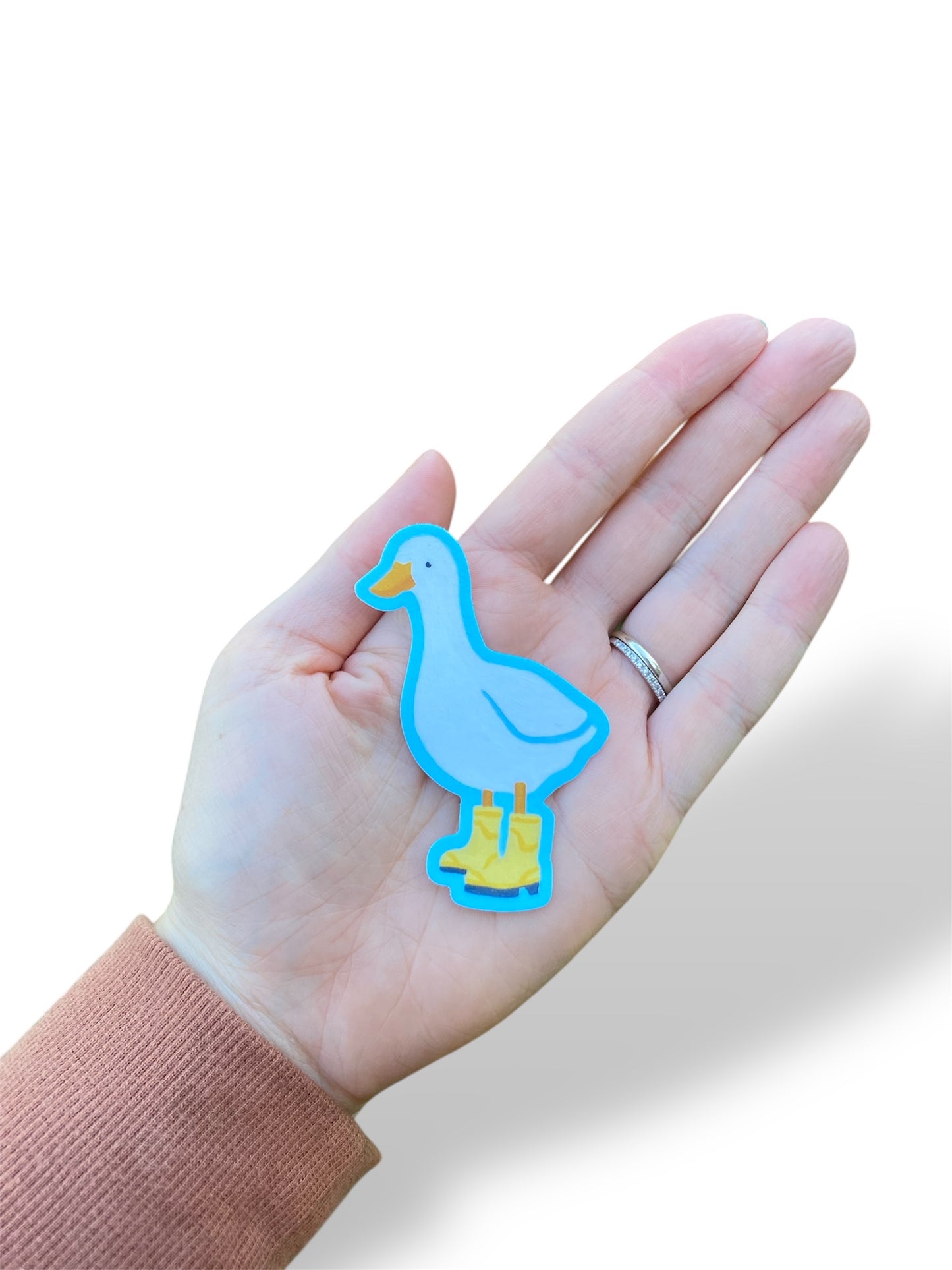 Goose in Rain Boots Vinyl Sticker