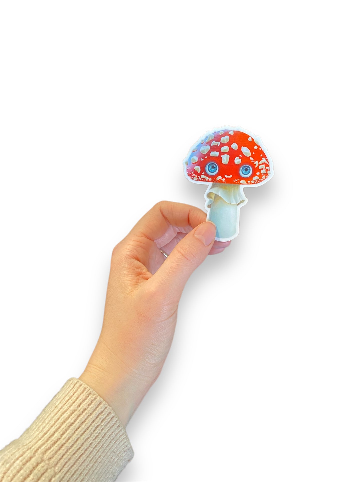 Champignon rouge avec des yeux Sticker