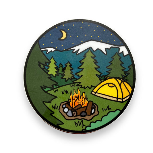 Camping sauvage Sticker