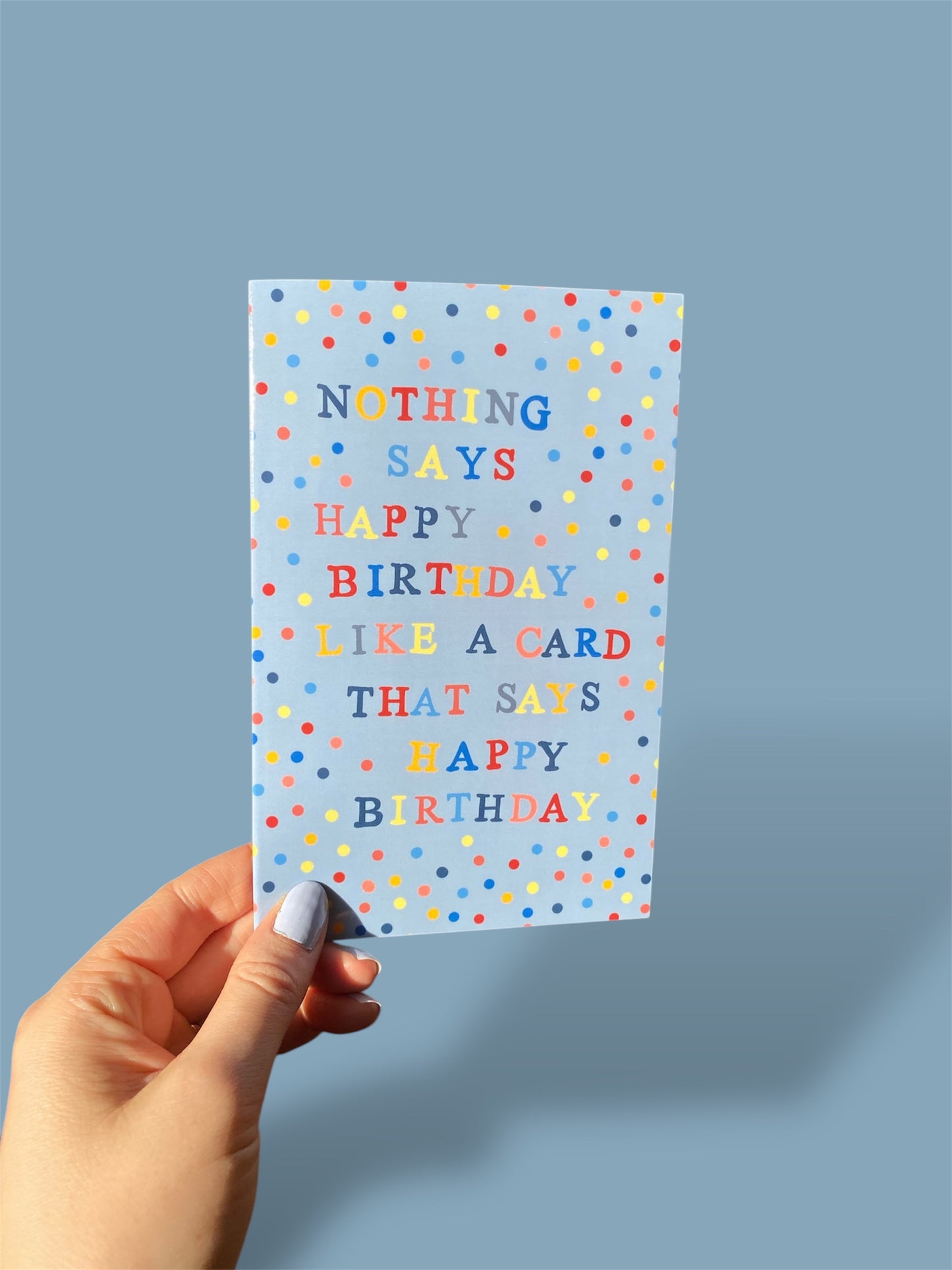 Pink Birthday Card - Nothing Says Happy Birthday Like a Card that says Happy Birthday