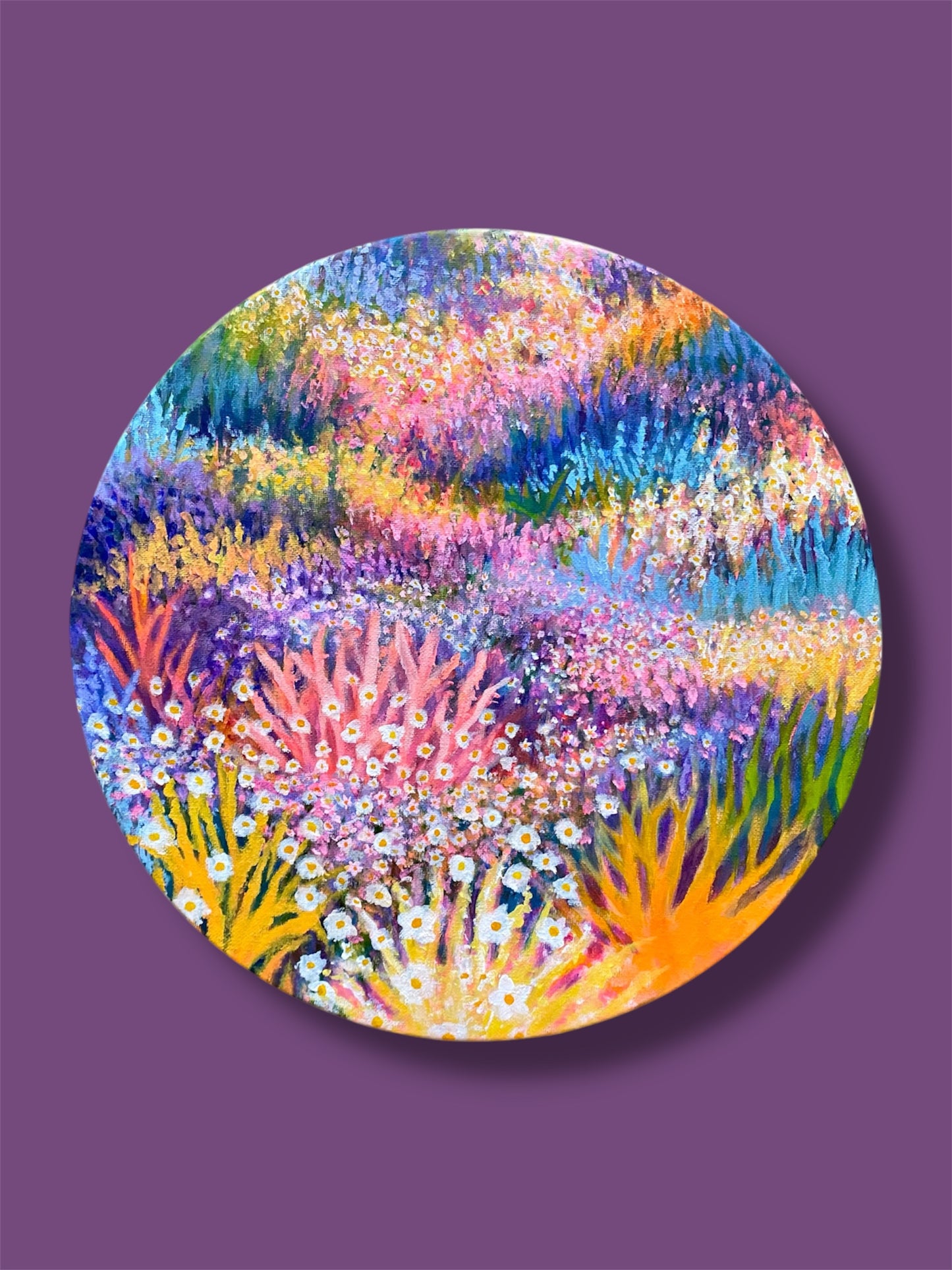 Dancing Flower Meadow, Original Acrylic Painting