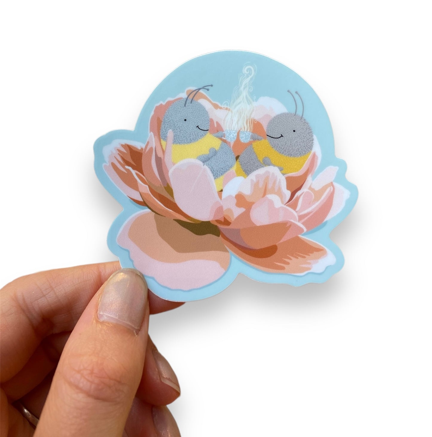 Bees Drinking Teas Sticker