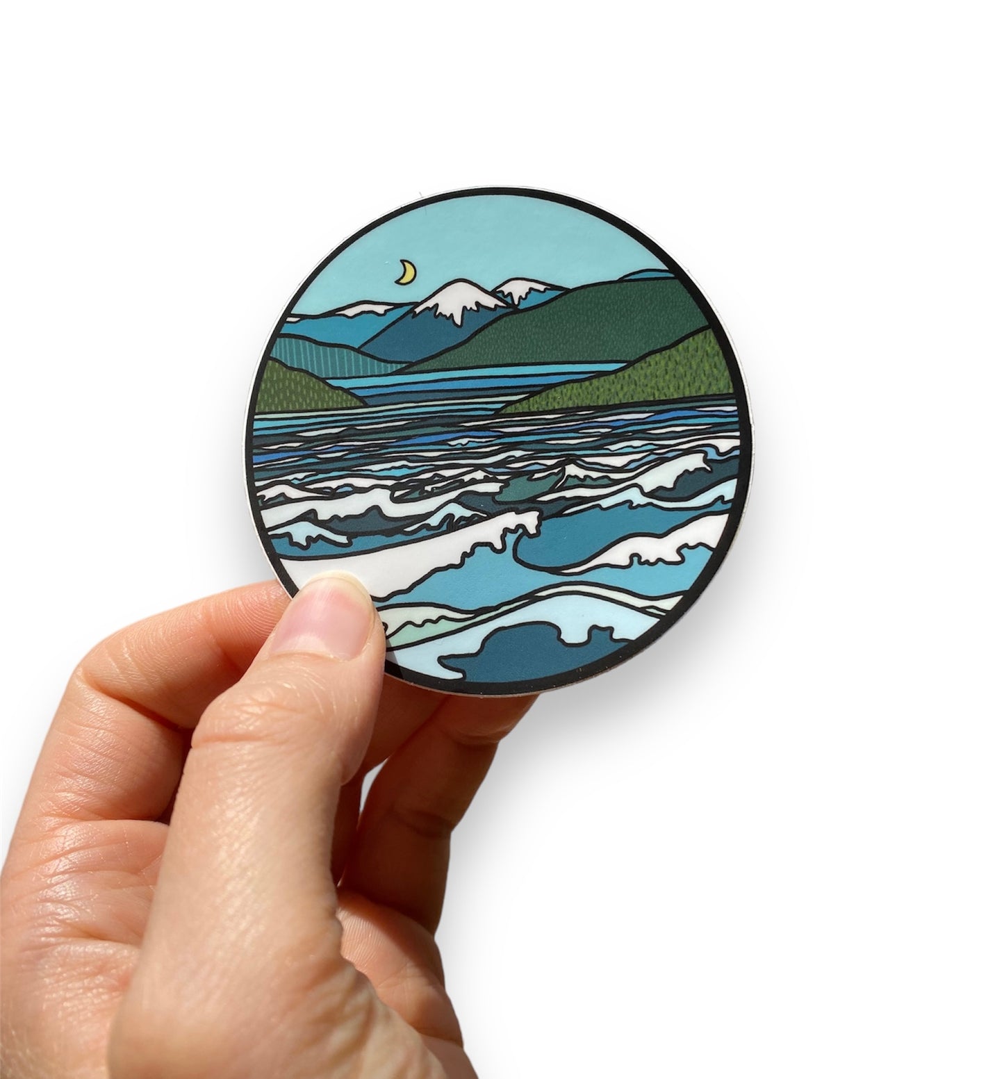 Île et océan Sticker