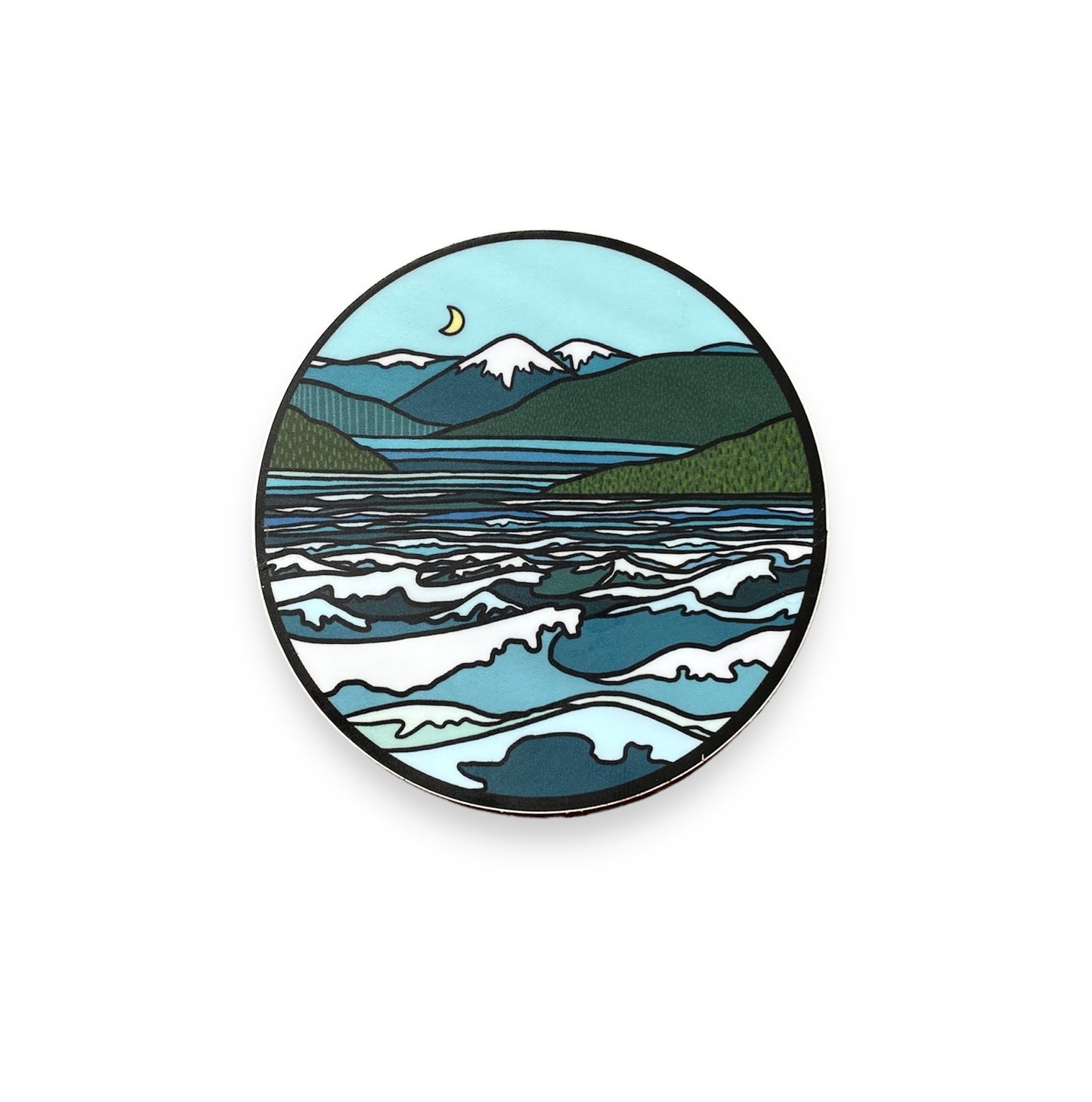 Île et océan Sticker
