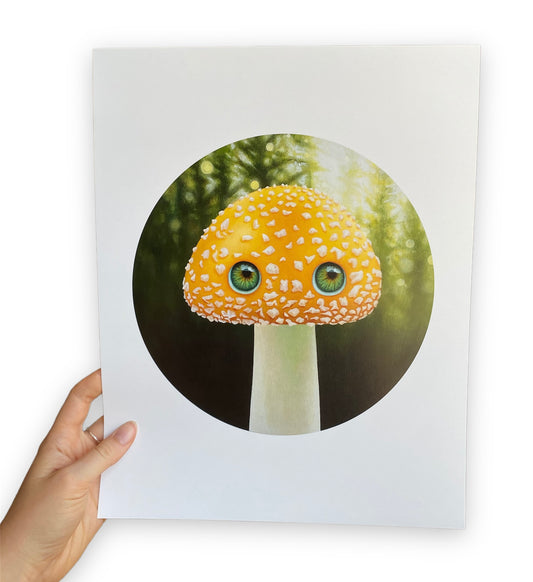 Yellow Mushroom "Fungeyes" Print