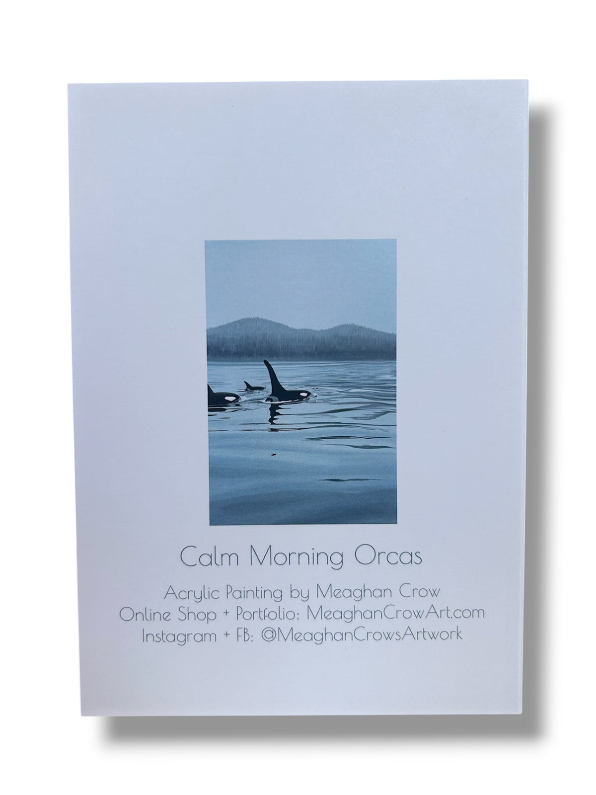 Calm Morning Orcas Art Card