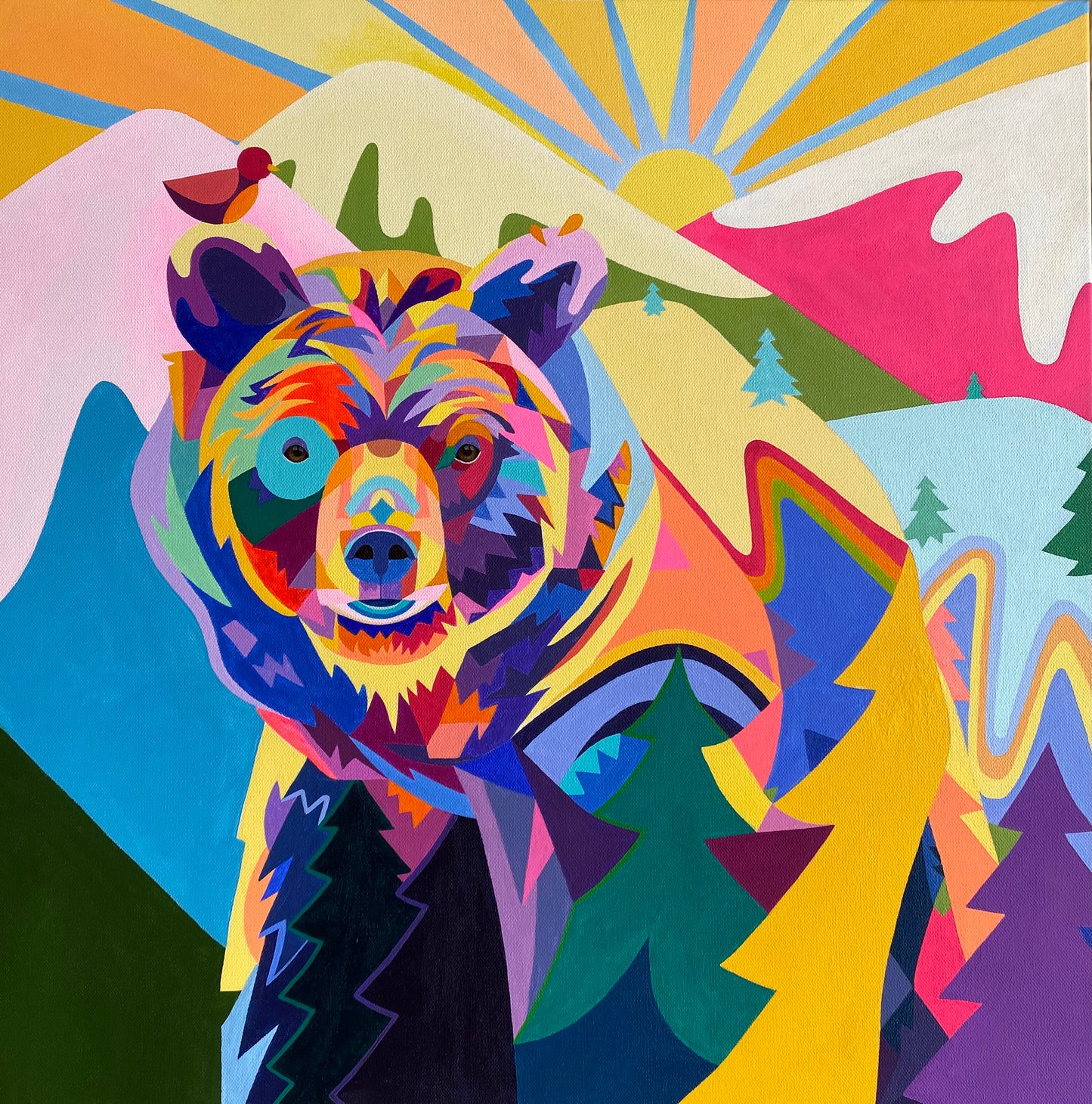 Sun Keeper of The Wild - Bear Painting