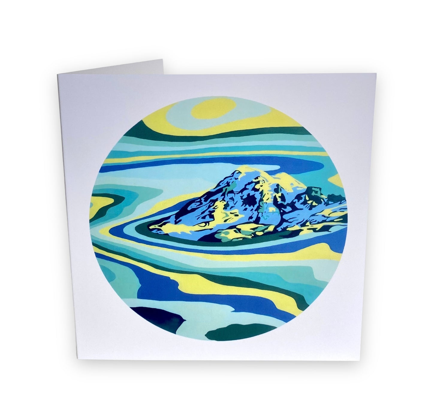 Blue Mountain Painting Art Card