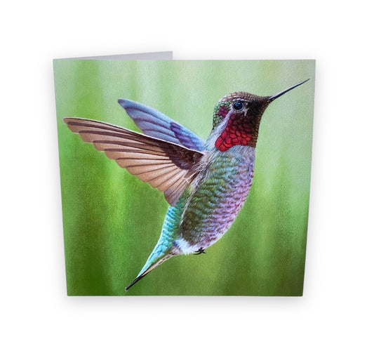 Carte d’art colibri