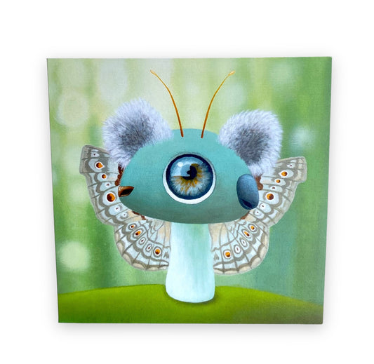 Surreal Creature Art Card- Koala Butterfly Mushroom