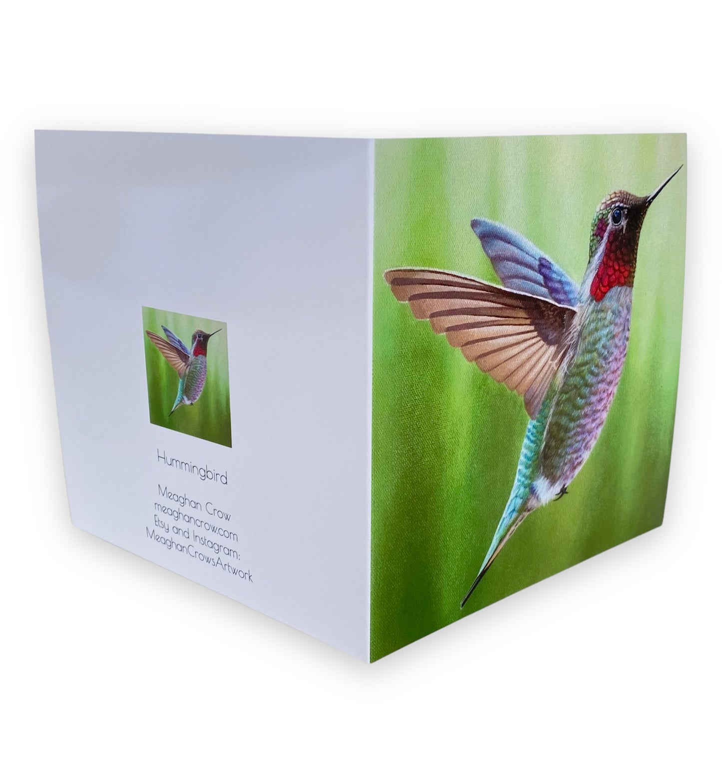 Tarjeta de arte de colibrí