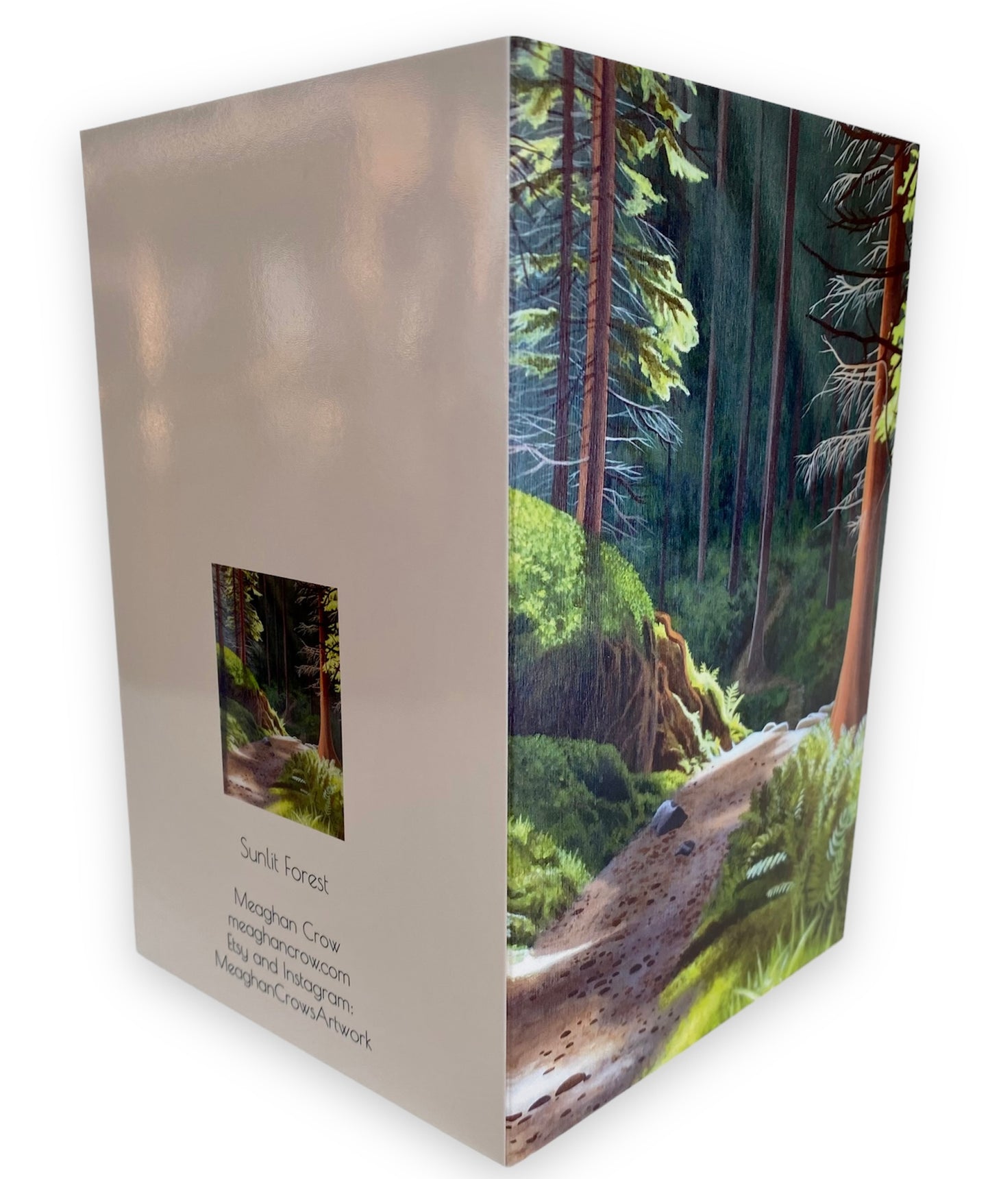 Sunlit Forest BC Vancouver Island Hiking Art Card