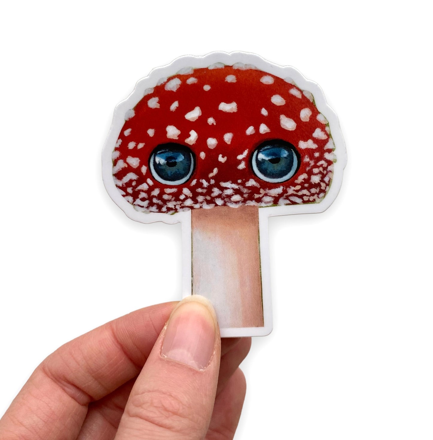 Red Mushroom with Eyes Sticker