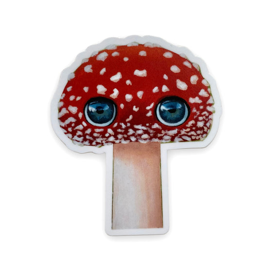 Champignon rouge avec des yeux Sticker