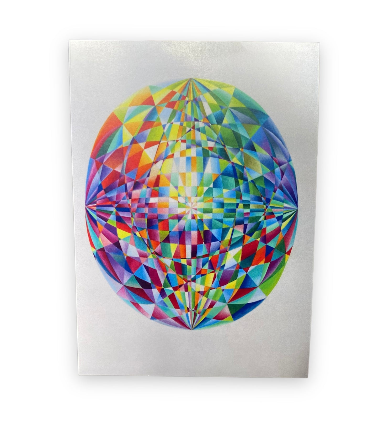 Tarjeta de arte de prisma de gema arcoíris