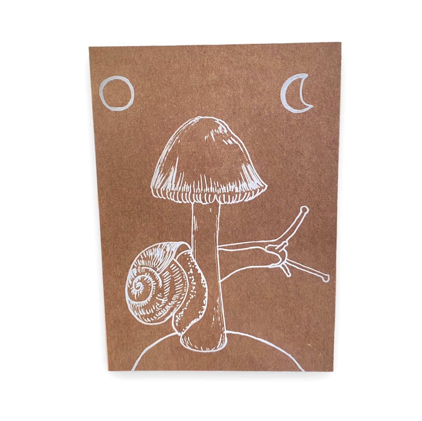 Snail on Mushroom Art Card