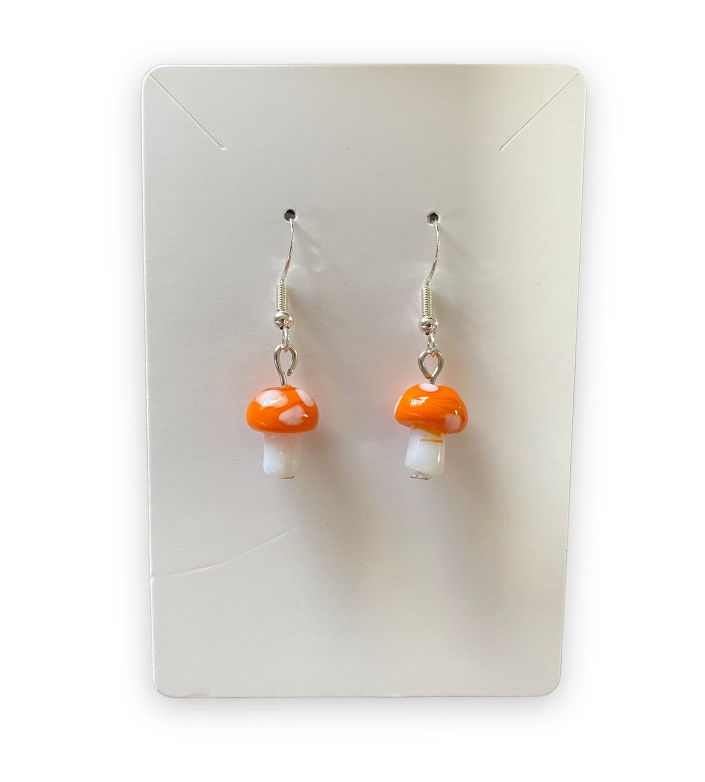 Orange Mushroom Earrings