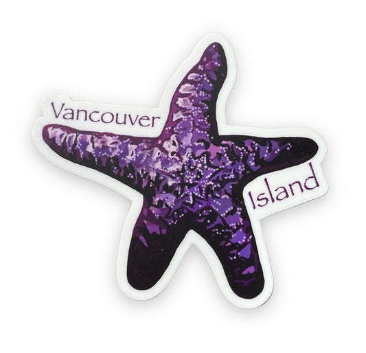 Autocollant étoile de mer violette (île de Vancouver)