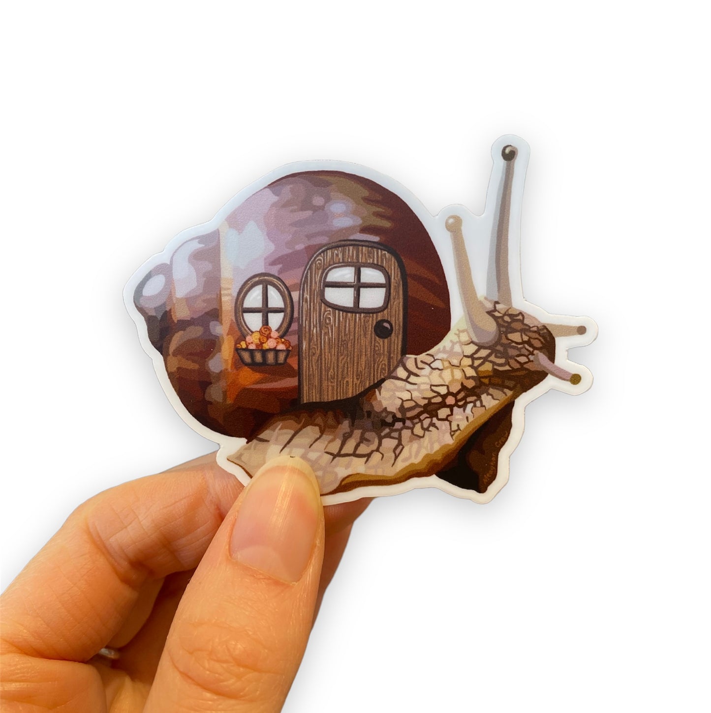 Snail Shell House Sticker
